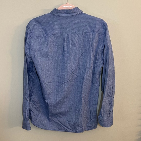 Brooks Brothers Red Fleece Button Down Men's Blue Cotton Shirt - Picture 4 of 7